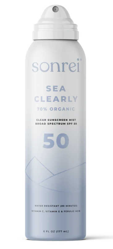 Sea Clearly Organic SPF 50 Clear Sunscreen Mist | Organic Sunscreen
