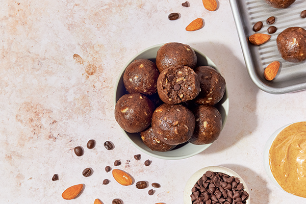 No-Bake Latte Cookie Dough Bites in a bowl