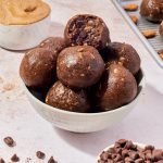 No-Bake Latte Cookie Dough Bites in a bowl