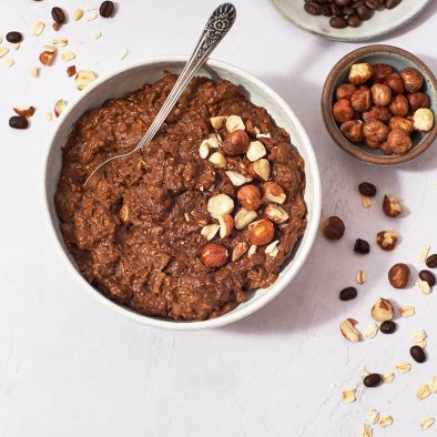 High-Protein Hazelnut Latte Oatmeal