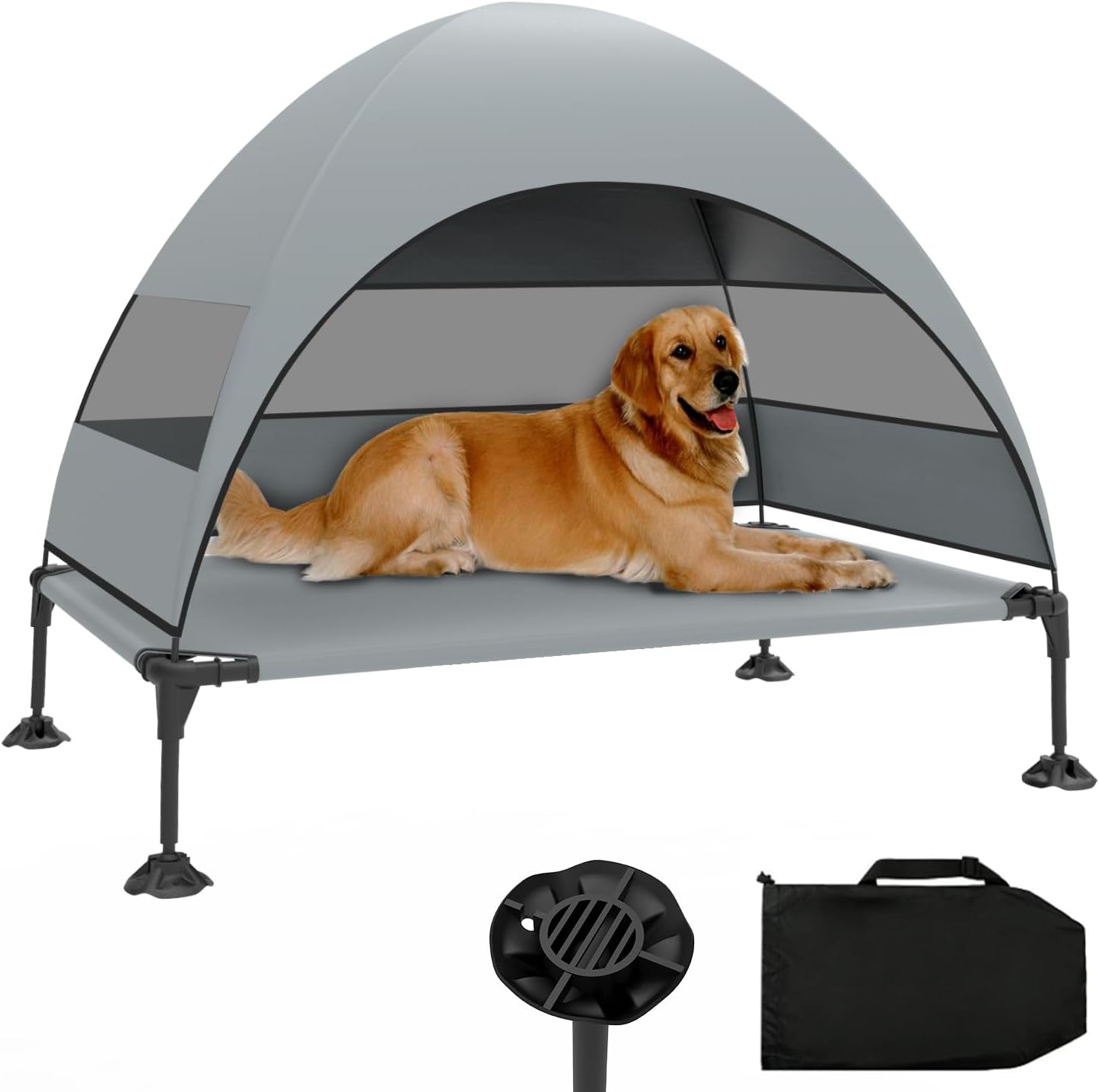 Image of Derkriy Outdoor Dog Bed with Canopy | dog hiking gear