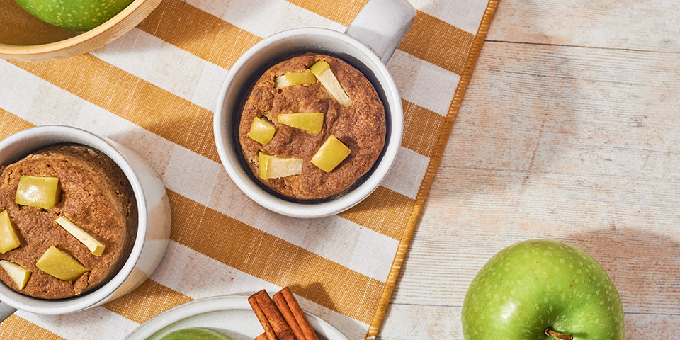 Apple Cinnamon Mug Cake - Nibble and Dine