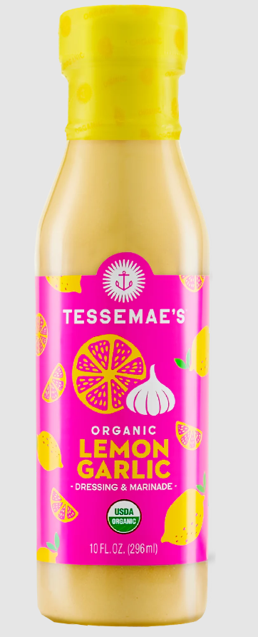 Tessemae's Organic Lemon Garlic Dressing | Sugar Free Salad Dressing