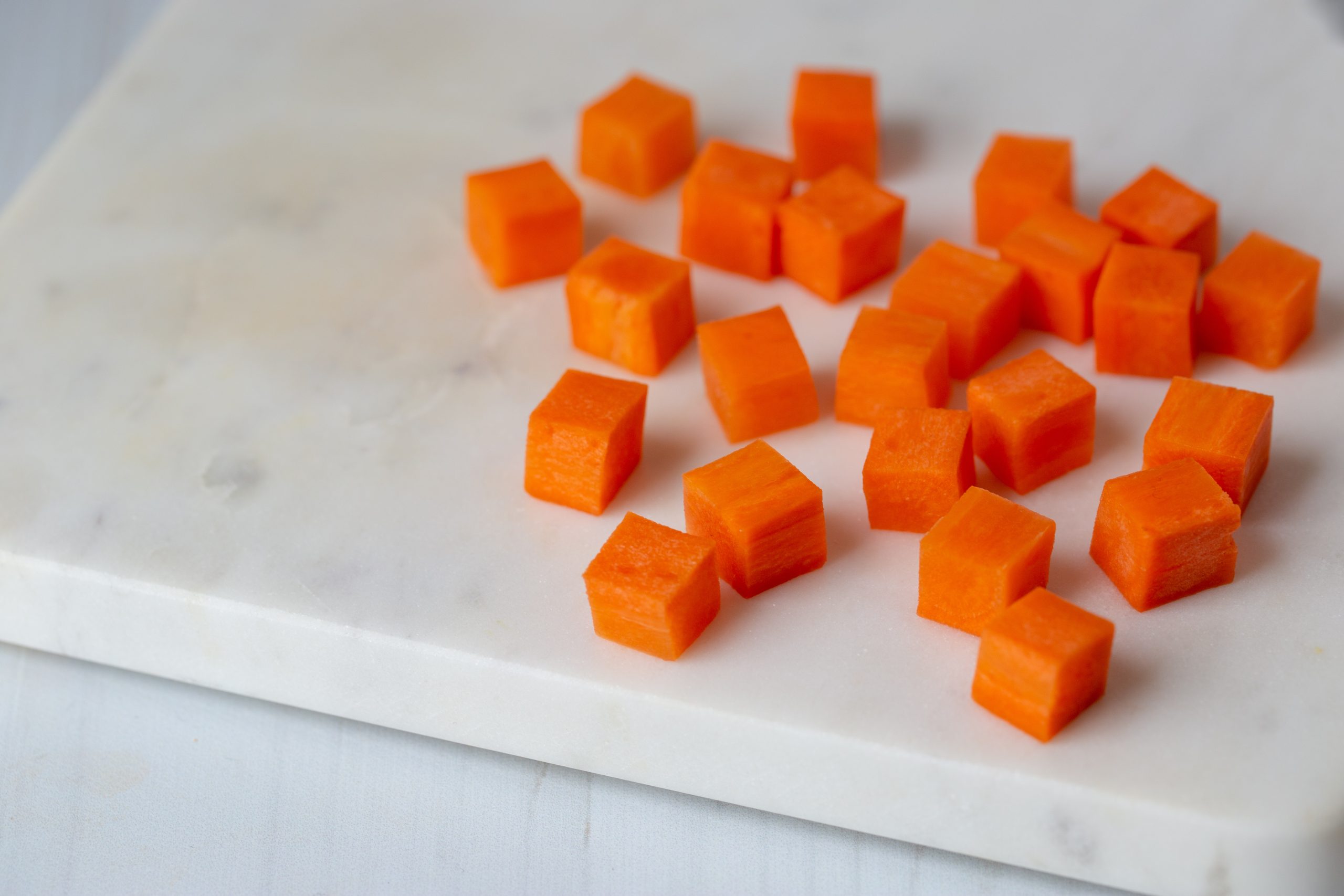 diced carrots | knife cuts