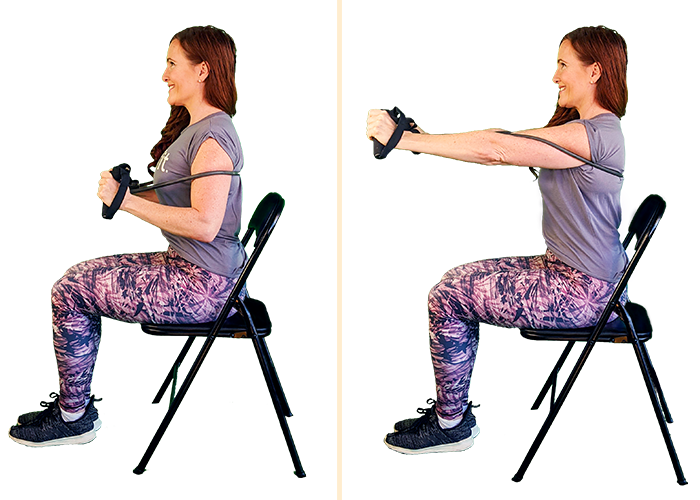Chest Press on Chair | Seated Workouts