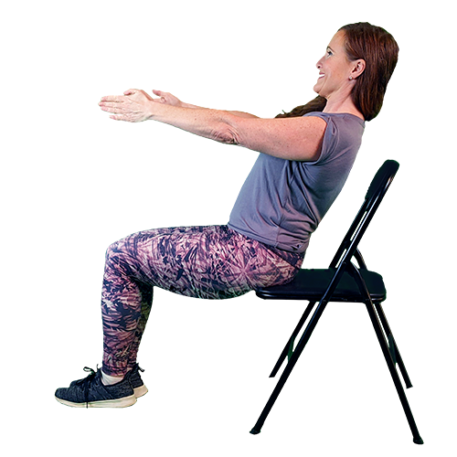Woman Doing V Sit on Chair | Seated Workouts