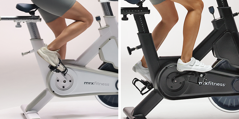 Stationary bike with hot sale clip in pedals