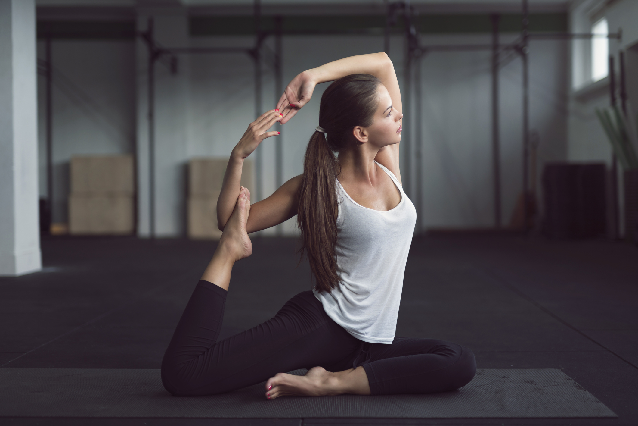 Woman Holds King Pigeon | Pigeon Pose
