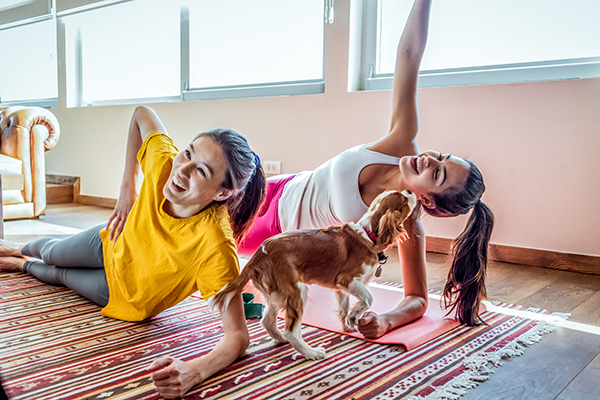 Women and Dog doing Yoga | Body Neutrality
