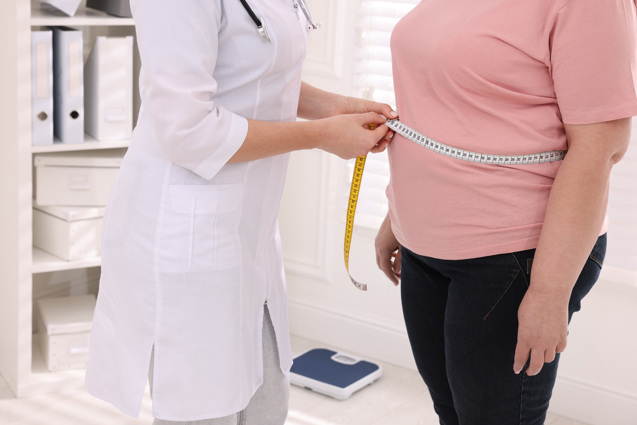 Dietician measures the sick waist Grapefruit diet