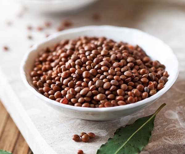 Lentils in a bowl | Foods high in zinc