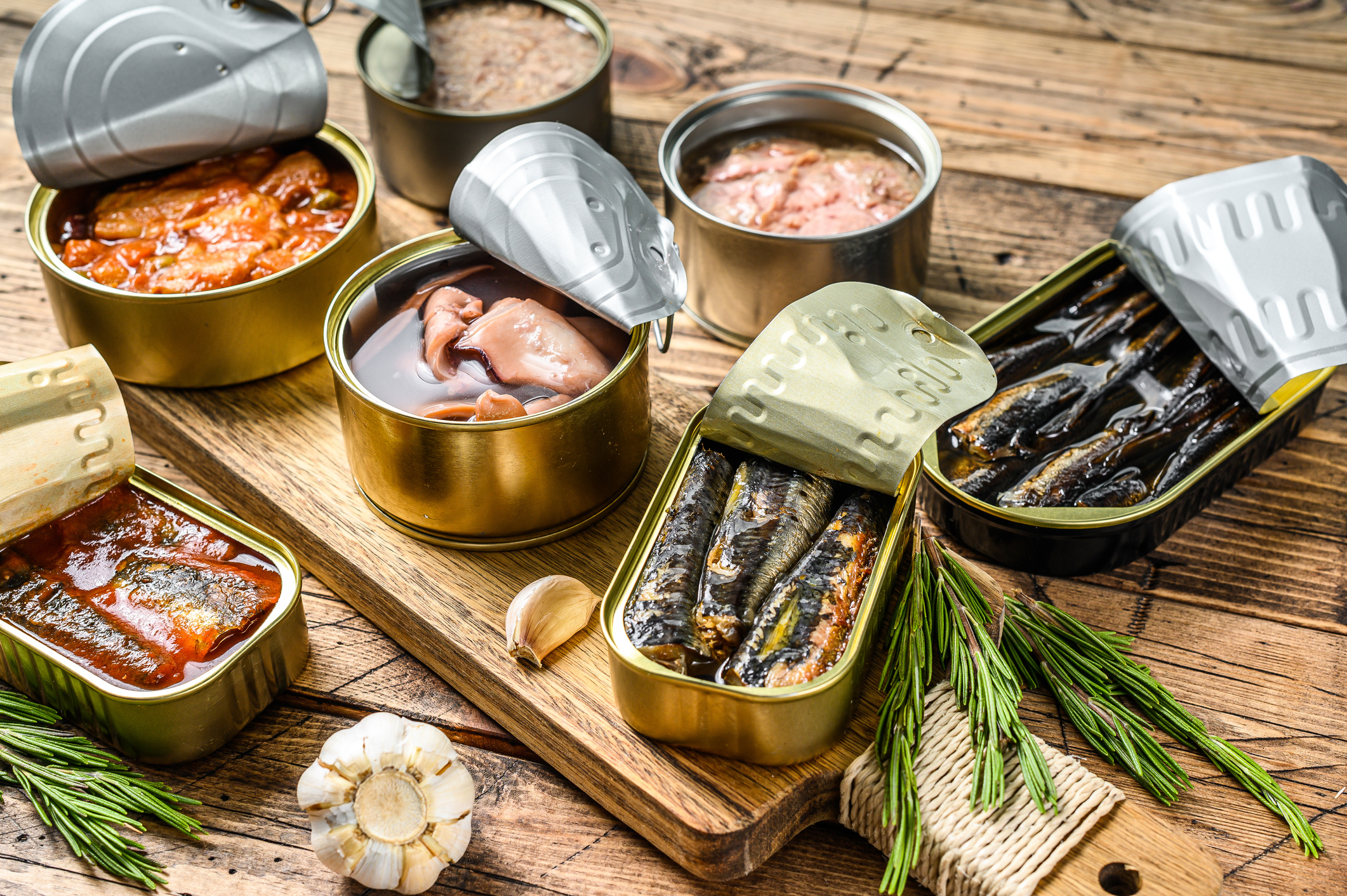 Variety of Canned Fish and Seafood | Ultra Processed Foods