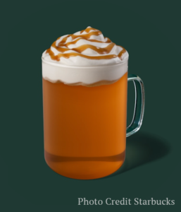 Glass Mug of Caramel Apple Spice | Starbucks Fall Drinks