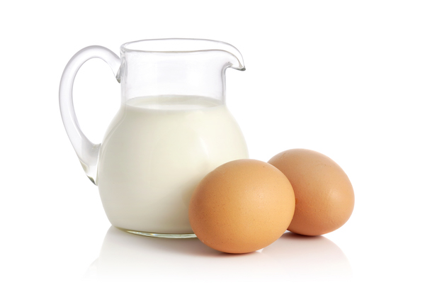 Jug of Milk and Eggs Isolated | Types of Vegetarian