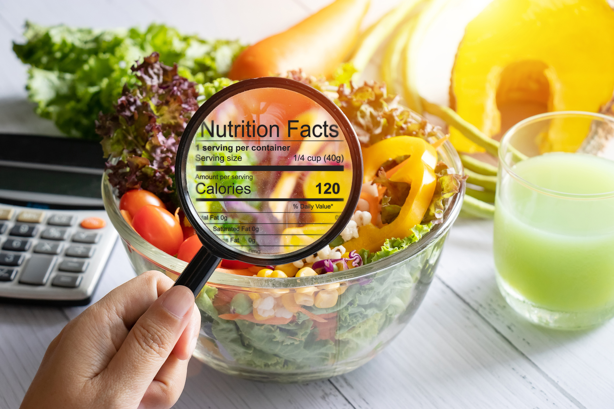 Image of Magnifying Lens Over Ingredients Showing Nutrition Facts | Come off the Keto Diet