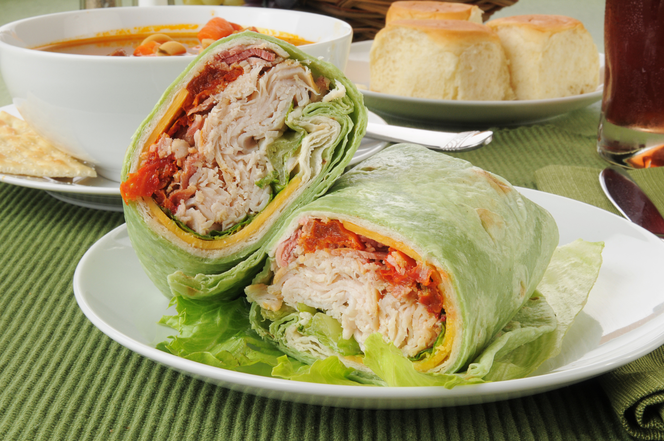 Silled turkey image and lettuce wrap | No aggregate sugar snacks