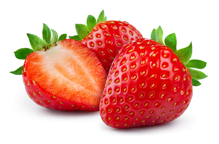 Isolated image of strawberries |  Low carb fruits