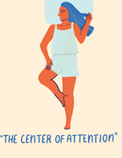 Cartoon Graphic of Center of Attention Position | Sleep Positions