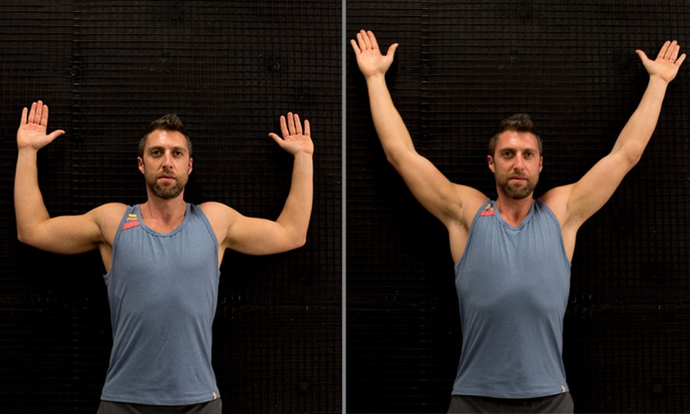 Man Does Example of Wall Angels | Rotator Cuff Exercises