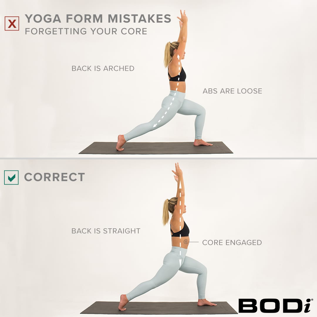 Woman Displays Mistake of Forgetting Core | Yoga Form