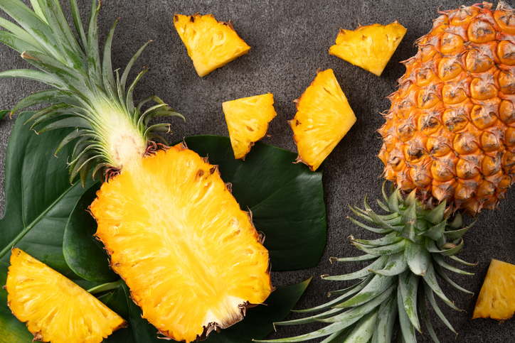 Overhead Shot of Pineapple | Healthiest Fruits