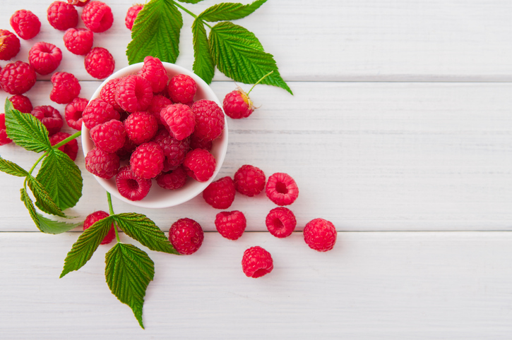 Overhead Shot of Raspberries | Healthiest Fruits