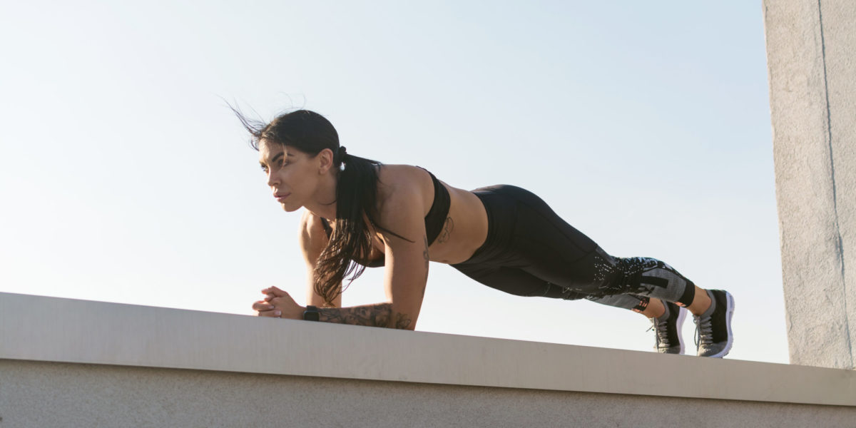 Woman Does Plank On Ledge | can you do bodyweight exercises every day