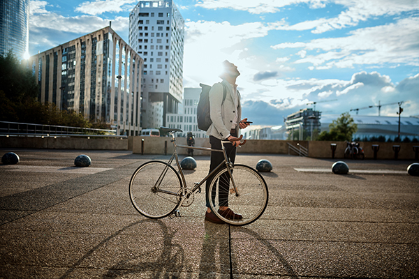 Man with Bike Walks Across City | Daily Meditation Tips