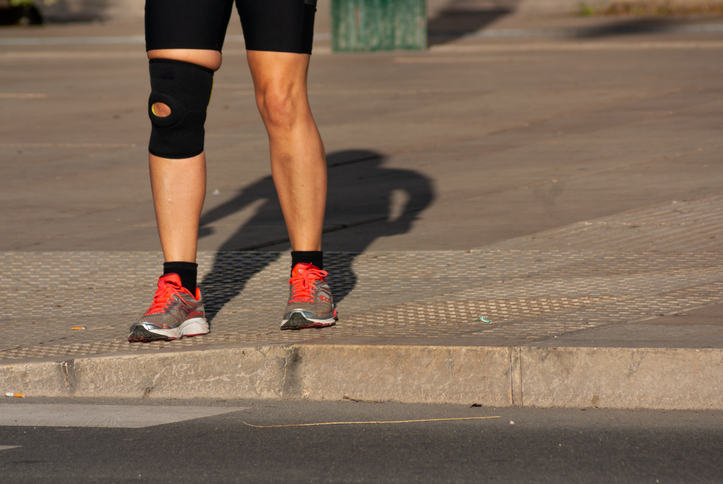 Shot of Woman's Leg with Knee Brace | Benefits of Walking