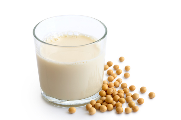 Isolated Glass of Soy Milk and Soy Beans | How to Eat More Protein