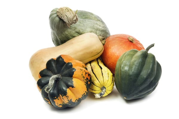 winter squashes on white | Winter Vegetables