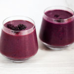 Blackberry shakeology smoothies in glasses