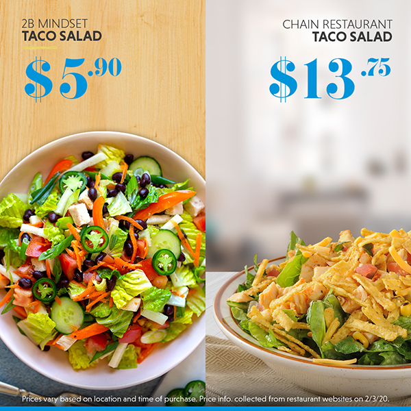 Homemade taco salad vs. restaurant taco salad