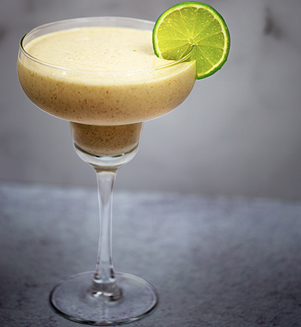 Frozen margarita smoothie in a glass