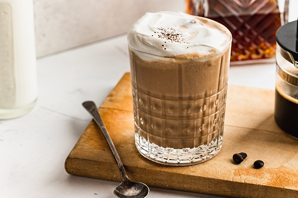 Espresso zabaione mocktail in glass