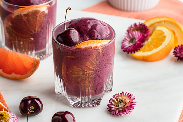 Frozen Grapefruit Negroni in a glass