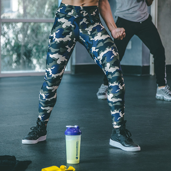 Woman in boxing stance