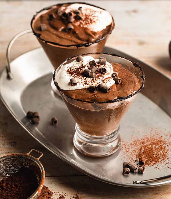 chocolate martini in a glass